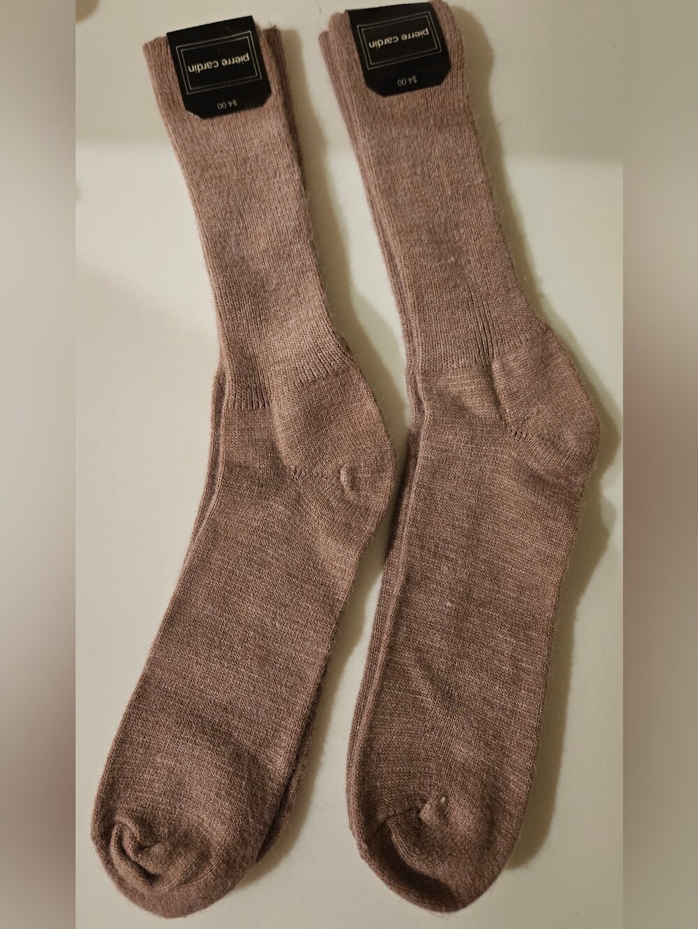 Vintage Pierre Cardin Men's Brown Dress Socks 10-13 Lot Of 2 Made In USA NOS